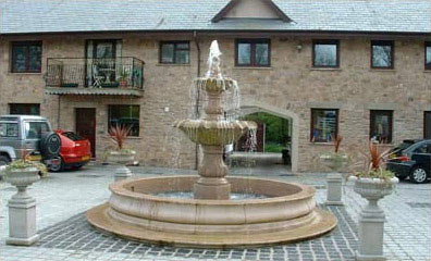 Stone Fountain & Granite Cobbles