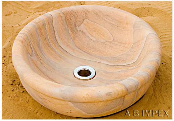 Rainbow Sandstone Wash Basin