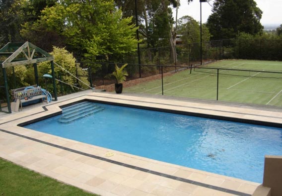 Beige Sandstone Pool Surround