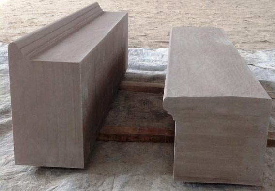 Brown Flamed and Profiled Steps