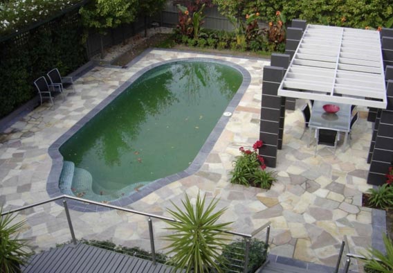 Mixed Sandstone Crazy Pool Deck