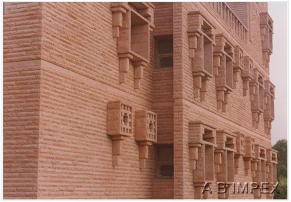 Pink Sandstone Strips Cladding