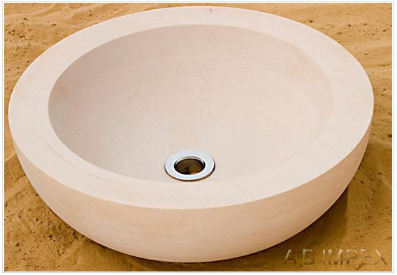 White Mint Sandstone Wash Basin