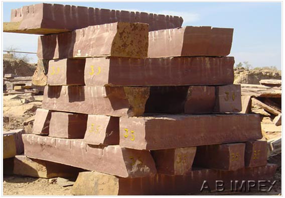 Red Sandstone Block