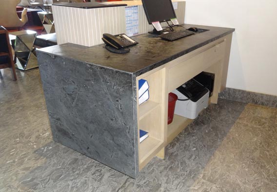 Silver Grey Reception Counter