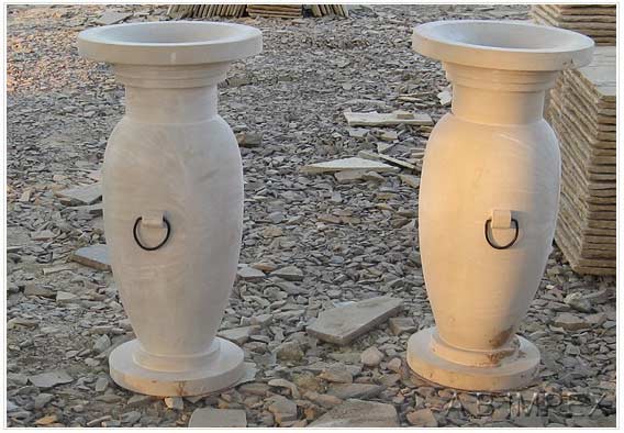 Beige Sandstone Vases
