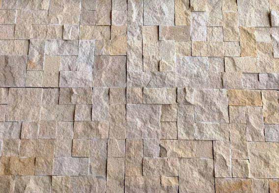 Yellow French Pattern - Rockface Cladding